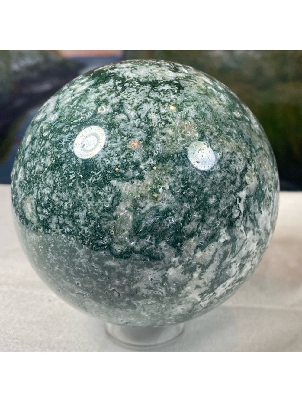 Large Moss Agate Sphere